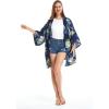 imageMatchable Family Hawaiian Luau Men Women Girl Boy Clothes in Pineapple Garden NavyWomen Kimono Cardigan