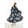 imageMatchable Family Hawaiian Luau Men Women Girl Boy Clothes in Pineapple Garden NavyWomen Maxi Kimono Cardigan