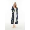imageMatchable Family Hawaiian Luau Men Women Girl Boy Clothes in Pineapple Garden NavyWomen Maxi Kimono Cardigan