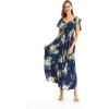 imageMatchable Family Hawaiian Luau Men Women Girl Boy Clothes in Pineapple Garden NavyWomen Maxi Rahee