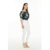 imageMatchable Family Hawaiian Luau Men Women Girl Boy Clothes in Pineapple Garden NavyWomen Smock Top