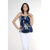 imageMatchable Family Hawaiian Luau Men Women Girl Boy Clothes in Pineapple Garden NavyWomen Spaghetti Strap Top