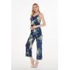 imageMatchable Family Hawaiian Luau Men Women Girl Boy Clothes in Pineapple Garden NavyWomen V Neck Jumpsuit