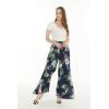 imageMatchable Family Hawaiian Luau Men Women Girl Boy Clothes in Pineapple Garden NavyWomen Wide Leg Pants
