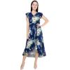 imageMatchable Family Hawaiian Luau Men Women Girl Boy Clothes in Pineapple Garden NavyWomen Wrap Ruffle