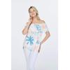 imageMatchable Family Hawaiian Luau Men Women Girl Boy Clothes in Sandy BeachWomen Offshoulder Ruffle Top