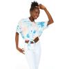 imageMatchable Family Hawaiian Luau Men Women Girl Boy Clothes in Sandy BeachWomen Tie Front Shirt