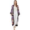 imageMatchable Family Hawaiian Luau Men Women Girl Boy Clothes in Sunset PurpleWomen Maxi Kimono Cardigan