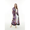 imageMatchable Family Hawaiian Luau Men Women Girl Boy Clothes in Sunset PurpleWomen Maxi Kimono Cardigan