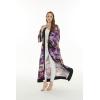 imageMatchable Family Hawaiian Luau Men Women Girl Boy Clothes in Sunset PurpleWomen Maxi Kimono Cardigan