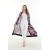imageMatchable Family Hawaiian Luau Men Women Girl Boy Clothes in Sunset PurpleWomen Maxi Kimono Cardigan