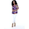 imageMatchable Family Hawaiian Luau Men Women Girl Boy Clothes in Sunset PurpleWomen Offshoulder Ruffle Top