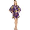 imageMatchable Family Hawaiian Luau Men Women Girl Boy Clothes in Sunset PurpleWomen Short Poncho