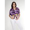 imageMatchable Family Hawaiian Luau Men Women Girl Boy Clothes in Sunset PurpleWomen Tie Front Shirt