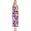 imageMatchable Family Hawaiian Luau Men Women Girl Boy Clothes in Sunset PurpleWomen V Neck Jumpsuit