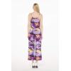 imageMatchable Family Hawaiian Luau Men Women Girl Boy Clothes in Sunset PurpleWomen V Neck Jumpsuit