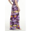 imageMatchable Family Hawaiian Luau Men Women Girl Boy Clothes in Sunset PurpleWomen Wide Leg Pants