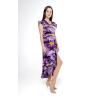 imageMatchable Family Hawaiian Luau Men Women Girl Boy Clothes in Sunset PurpleWomen Wrap Ruffle