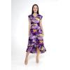 imageMatchable Family Hawaiian Luau Men Women Girl Boy Clothes in Sunset PurpleWomen Wrap Ruffle