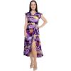 imageMatchable Family Hawaiian Luau Men Women Girl Boy Clothes in Sunset PurpleWomen Wrap Ruffle