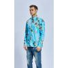 imageMatchable Family Hawaiian Luau Men Women Girl Boy Clothes in Christmas Santa in Hawaii TurquoiseMen Long Sleeve