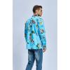 imageMatchable Family Hawaiian Luau Men Women Girl Boy Clothes in Christmas Santa in Hawaii TurquoiseMen Long Sleeve