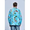 imageMatchable Family Hawaiian Luau Men Women Girl Boy Clothes in Christmas Santa in Hawaii TurquoiseMen Long Sleeve
