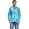 imageMatchable Family Hawaiian Luau Men Women Girl Boy Clothes in Christmas Santa in Hawaii TurquoiseMen Long Sleeve