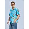 imageMatchable Family Hawaiian Luau Men Women Girl Boy Clothes in Christmas Santa in Hawaii TurquoiseMen Short Sleeve