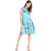 imageMatchable Family Hawaiian Luau Men Women Girl Boy Clothes in Christmas Santa in Hawaii TurquoiseWomen Fit and Flare
