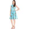 imageMatchable Family Hawaiian Luau Men Women Girl Boy Clothes in Christmas Santa in Hawaii TurquoiseWomen Fit and Flare