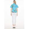 imageMatchable Family Hawaiian Luau Men Women Girl Boy Clothes in Christmas Santa in Hawaii TurquoiseWomen Shirt