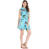 imageMatchable Family Hawaiian Luau Men Women Girl Boy Clothes in Christmas Santa in Hawaii TurquoiseWomen Shirt Dress