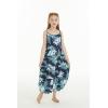 imageMatchable Family Hawaiian Luau Men Women Girl Boy Clothes in Orchid Breeze NavyGirl Maxi Tiered