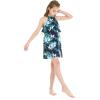 imageMatchable Family Hawaiian Luau Men Women Girl Boy Clothes in Orchid Breeze NavyGirl Ruffle Tank