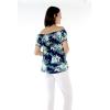 imageMatchable Family Hawaiian Luau Men Women Girl Boy Clothes in Orchid Breeze NavyWomen Offshoulder Ruffle Top