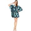 imageMatchable Family Hawaiian Luau Men Women Girl Boy Clothes in Orchid Breeze NavyWomen Short Poncho