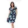 imageMatchable Family Hawaiian Luau Men Women Girl Boy Clothes in Orchid Breeze NavyWomen Short Rahee