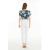 imageMatchable Family Hawaiian Luau Men Women Girl Boy Clothes in Orchid Breeze NavyWomen Smock Top