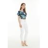 imageMatchable Family Hawaiian Luau Men Women Girl Boy Clothes in Orchid Breeze NavyWomen Smock Top