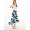 imageMatchable Family Hawaiian Luau Men Women Girl Boy Clothes in Orchid Breeze NavyWomen Wrap Ruflle Skirt