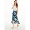 imageMatchable Family Hawaiian Luau Men Women Girl Boy Clothes in Orchid Breeze NavyWomen Wrap Ruflle Skirt