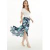 imageMatchable Family Hawaiian Luau Men Women Girl Boy Clothes in Orchid Breeze NavyWomen Wrap Ruflle Skirt
