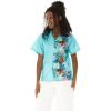 imageMatchable Family Hawaiian Luau Men Women Girl Boy Clothes in Orchid Paradise TurquoiseLady Aloha Shirt