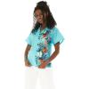 imageMatchable Family Hawaiian Luau Men Women Girl Boy Clothes in Orchid Paradise TurquoiseLady Aloha Shirt