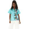 imageMatchable Family Hawaiian Luau Men Women Girl Boy Clothes in Orchid Paradise TurquoiseLady Aloha Shirt