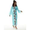 imageMatchable Family Hawaiian Luau Men Women Girl Boy Clothes in Orchid Paradise TurquoiseWomen Maxi With Sleeve