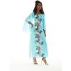 imageMatchable Family Hawaiian Luau Men Women Girl Boy Clothes in Orchid Paradise TurquoiseWomen Maxi With Sleeve