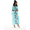 imageMatchable Family Hawaiian Luau Men Women Girl Boy Clothes in Orchid Paradise TurquoiseWomen Maxi With Sleeve