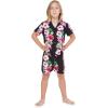 imageMatchable Family Hawaiian Luau Men Women Girl Boy Clothes in Pink Hibiscus Vine BlackBoy Short Sleeve